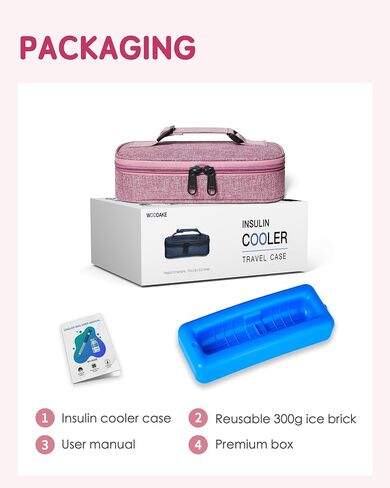 Insulin Vial Cooler Travel Case TSA Approved, Portable Medication Cooler for Insulin Vials and Pens, Compact Insulin Cooler Travel Case with Reusable Ice Brick for Long-Lasting Cooling (Blue) in Saudi Arabia