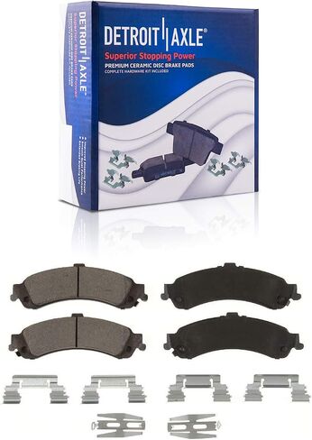Detroit Axle - Rear Brake Kit for Chevy GMC Silverado Sierra Suburban Avalanche Yukon 1500 Tahoe Disc Brake Rotors Brake Calipers w/Brackets Ceramic Brakes Pads Replacement [12.99 inch Rotors] in Saudi Arabia