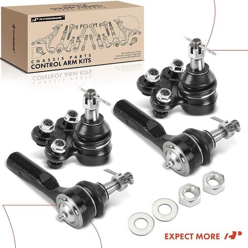 A-Premium Set of 4, Front Lower Ball Joint, Outer Tie Rod End, Compatible with Chevrolet Equinox 2005-2009, Saturn Vue 2002-2009, Pontiac Torrent 2006-2009 in Saudi Arabia