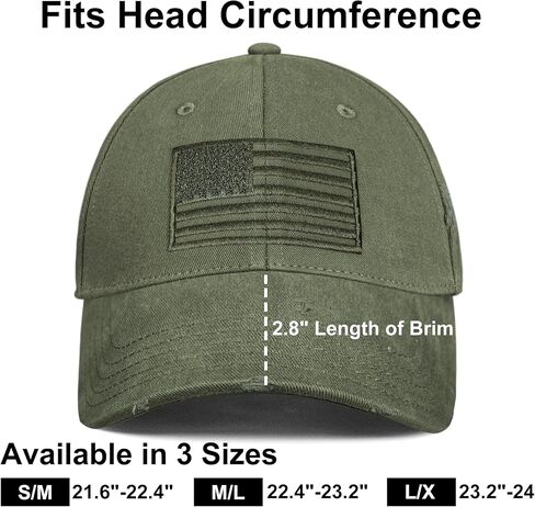 OUTDOOR SHAPING American Flag Embroidery Dad Hat - Soft Washed Cotton USA Army Tactical Operator Military for Men Women in Kuwait