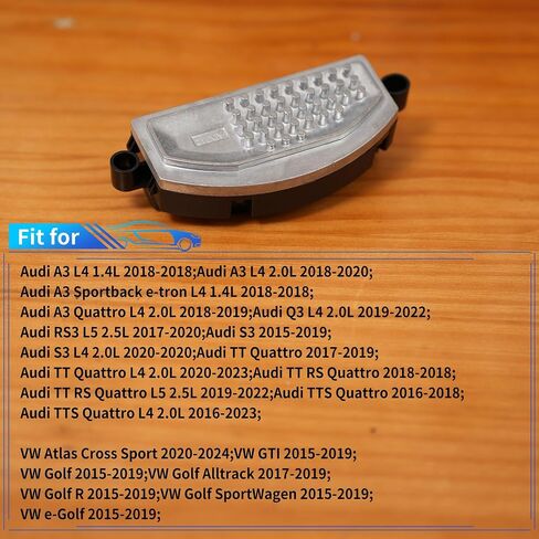 Rldym HVAC Blower Motor Resistor 5Q0907521A Compatible with Audi A3 Q3 RS3 S3 TT RS TTS Quattro Volkswagen GTI Golf e-Golf Atlas Cross Sport Replaces RU950, 5Q0907521C, 5Q0907521D in Saudi Arabia