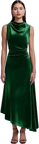 Velvet High-Low Fall Wedding Guest Dresses for Women 2025 Sleeveless Pleated Mermaid Maxi Formal Cocktail Gown in Saudi Arabia