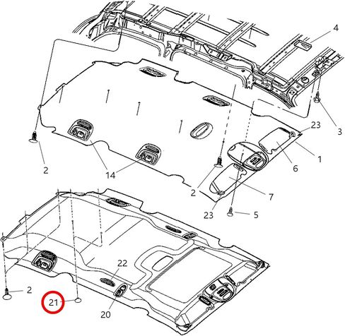 OAUTOO 25PCS Interior Roof Headliner Retainer Clip for TY98TL2-AA Chrysler Voyager Town & Country, Dodge Caravan Grand Caravan 2001-2003 in Saudi Arabia