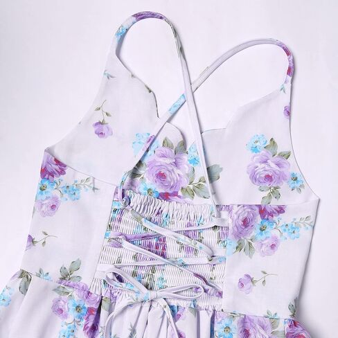 Jetfree Girls Dress Summer Halter Dress Off Shoulder Girls Party Sundress Cold Swing Cassual Formal Dresses in Kuwait