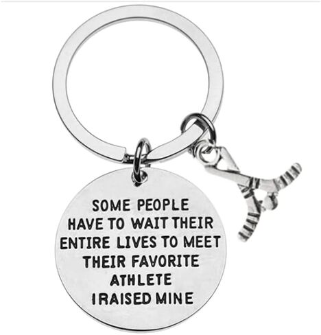 Hockey Mom or Dad Keychain- Some People Have to Wait Their Entire Lives to Meet Their Favorite Player, I Raised Mine in Saudi Arabia