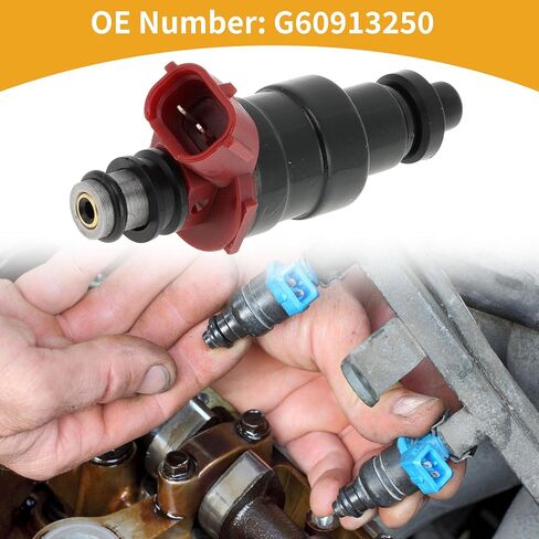 4 Pcs No.G60913250 Fuel Injector for Mazda B2600 2.6 1991-1993 for Mazda MPV Passenger 2.6 1991-1994 Car Engine Flow Match Fuel Nozzle Replacement in Saudi Arabia