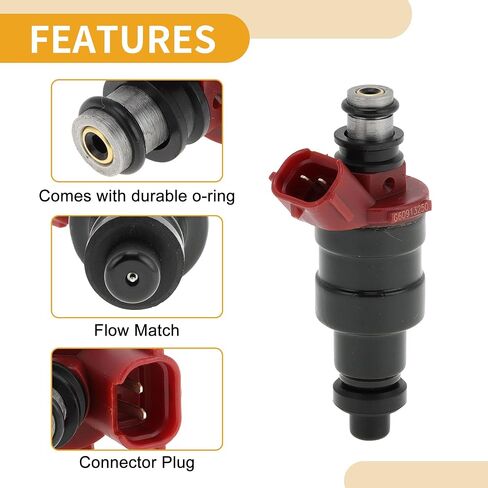 4 Pcs No.G60913250 Fuel Injector for Mazda B2600 2.6 1991-1993 for Mazda MPV Passenger 2.6 1991-1994 Car Engine Flow Match Fuel Nozzle Replacement in Saudi Arabia