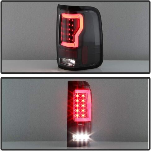 ACANII-For 2004-2008 Ford F150 LOBO Styleside أسود الإسكان أنبوبة ليد أضواء خلفية مصابيح الفرامل جانب السائق والراكب in Saudi Arabia