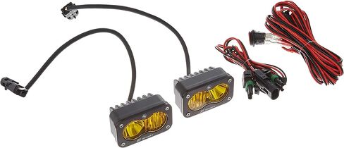 Baja Designs S2 Sport Black LED Light Pod Pair - 2PCS LED with Wiring Harness (Driving/Combo; Amber) in Saudi Arabia