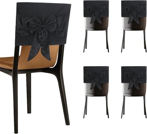 6 PCS Halloween Chair Covers, Spider Web Lace Bows, Chair Back Decor for Party, Halloween Home Decorations (Purple Bows) in Saudi Arabia