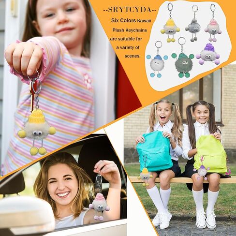 Cute Plush Keychains for Women, Plush Keychains for Backpacks Decorative Birthday Gifts, Party Rewards, Meet Gifts in Saudi Arabia