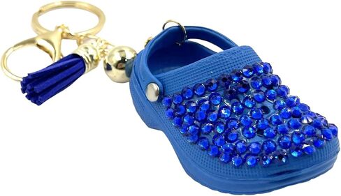 Cute Mini Shoe Charm Keyring Keychains Bling Bling Rhinestone Imitation Shoe Keychain in Saudi Arabia