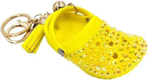 Cute Mini Shoe Charm Keyring Keychains Bling Bling Rhinestone Imitation Shoe Keychain in Saudi Arabia