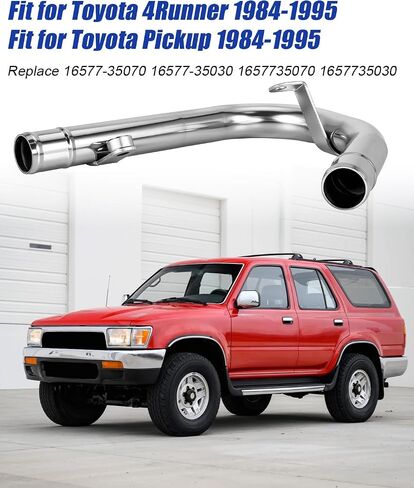 Radiator Pipe Fit for Toyota 4Runner 1984-1995 Pickup 1984-1995, Replace 16577-35070 16577-35030 1657735070 1657735030 in Saudi Arabia