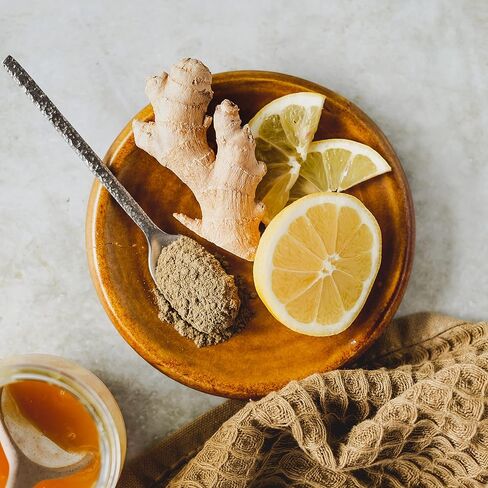 Erbology 100% Organic Tulsi Powder 90g - 90 Servings - Holy Basil - Calm and Mood - Straight from Farm - Raw, Vegan and Gluten-Free - Non-GMO - No Additives or Preservatives - Recyclable Glass Jar in Kuwait