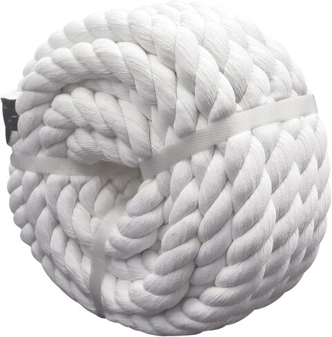 Natural Cotton Rope 1 Inch x 10 Feet Thick Black Rope for Tug of War,Outdoor Sports,Swing,Home Decoration in Saudi Arabia