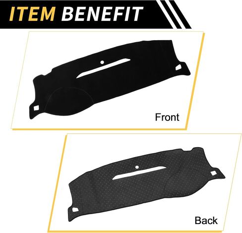 Dash Cover for Chevrolet Silverado 2007-2013 Dash Board Mat Non-Slip Dash Cover Mat Polyester Center Console Dashboard Cover Pad Carpet Black in Saudi Arabia