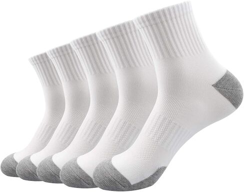 LA DEARCHUU Mens Athletic Quarter Socks, 5 Pairs Low Cut Breathable Casual Socks for Size 6-11 in Kuwait