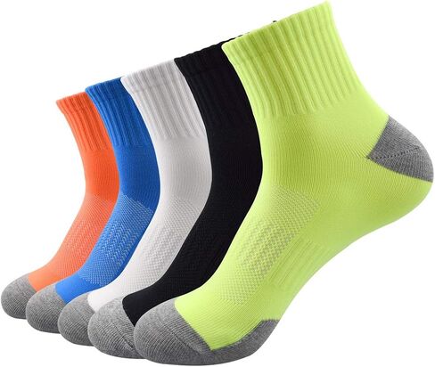 LA DEARCHUU Mens Athletic Quarter Socks, 5 Pairs Low Cut Breathable Casual Socks for Size 6-11 in Kuwait