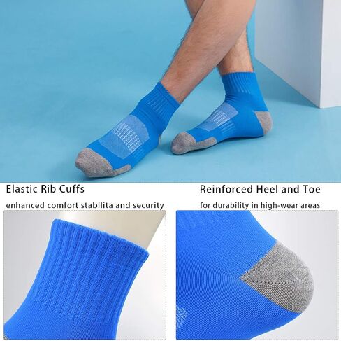 LA DEARCHUU Mens Athletic Quarter Socks, 5 Pairs Low Cut Breathable Casual Socks for Size 6-11 in Kuwait