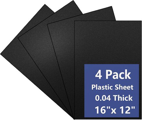 4 Pack Black Plastic Sheets 12x12x0.04 in Flexible High Tensile Plastic Sheets,Plastic Sheet Hard Plastic Sheet Black Plastic Panel for DIY Materials Handicrafts Home Decoration in Saudi Arabia
