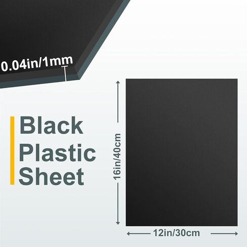 4 Pack Black Plastic Sheets 12x12x0.04 in Flexible High Tensile Plastic Sheets,Plastic Sheet Hard Plastic Sheet Black Plastic Panel for DIY Materials Handicrafts Home Decoration in Saudi Arabia