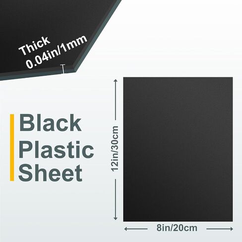 4 Pack Black Plastic Sheets 12x12x0.04 in Flexible High Tensile Plastic Sheets,Plastic Sheet Hard Plastic Sheet Black Plastic Panel for DIY Materials Handicrafts Home Decoration in Saudi Arabia