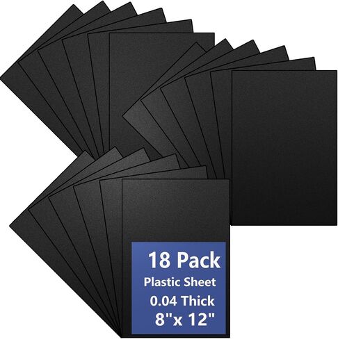 4 Pack Black Plastic Sheets 12x12x0.04 in Flexible High Tensile Plastic Sheets,Plastic Sheet Hard Plastic Sheet Black Plastic Panel for DIY Materials Handicrafts Home Decoration in Saudi Arabia