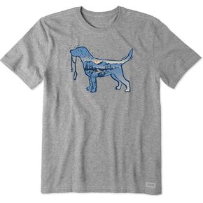 Life is Good Men's Crusher Tee, Short Sleeve Cotton Graphic T-Shirts, Macro Micro Dogscape in Kuwait