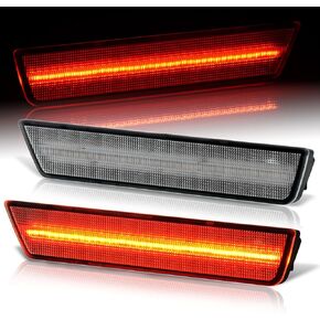 AJP الموزعين ترقية استبدال الأحمر LED واضح عدسة الخلفية الجانب ماركر أضواء الوفير مصابيح الجمعية ل دودج تشالينجر تشارجر SRT R/T 2008 2009 2010 2011 2012 2013 2014 08 09 10 11 12 13 14 in Saudi Arabia
