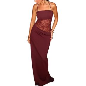 المرأة مثير الدانتيل فساتين مشد طويلة السباغيتي أكمام الربط Bodycon نادي الحفلات المسائية in Kuwait