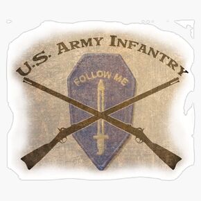HOF Trading U.S. Infantry - I Am The Infantry! Follow Me! Vinyl Sticker Waterproof Decal Laptop Wall Window Bumper Sticker 5 inches , HOF-VETERAN-STICKERS-532 in Saudi Arabia