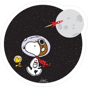 CafePress Space Snoopy Small Die Cut Sticker, 3"x4" Matte Finish in Saudi Arabia
