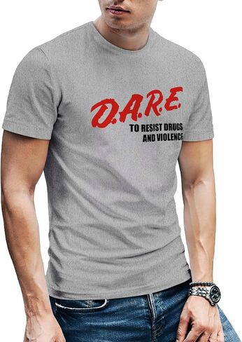 Dare Retro 90s 00s T-Shirt to Resist Drugs and Violence Unisex Design Tee Short Sleeve Unisex Shirt in Saudi Arabia