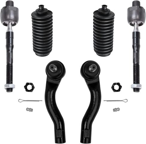 محور ديترويت - مجموعة قضبان ربط أمامية 6 قطع لسيارة 2006-2012 Ford Fusion Lincoln MKZ Zephyr 2006-2009 Mercury Milan، 2 حذاء 4 أطراف قضيب ربط 2007 2008 بديلة in Saudi Arabia