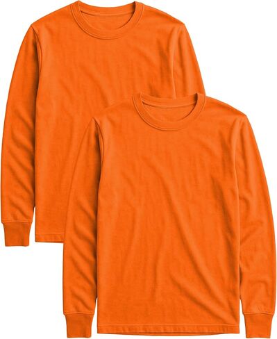 Andrew Scott Womens' Long Sleeve 100% Cotton T Shirt | All Season Crew Neck Base Layer Tops | Multi Packs in Saudi Arabia