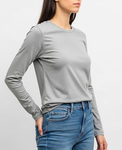 Andrew Scott Womens' Long Sleeve 100% Cotton T Shirt | All Season Crew Neck Base Layer Tops | Multi Packs in Saudi Arabia