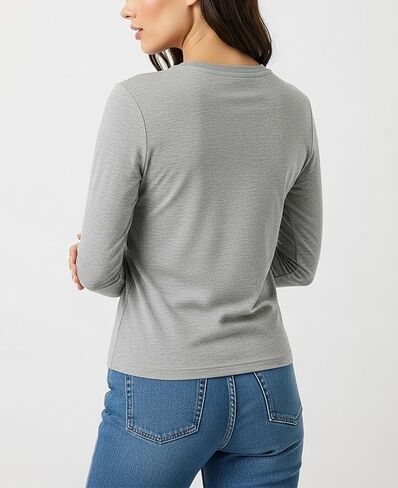 Andrew Scott Womens' Long Sleeve 100% Cotton T Shirt | All Season Crew Neck Base Layer Tops | Multi Packs in Saudi Arabia