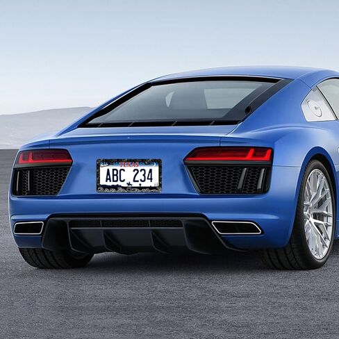 هل تتبع الشيطان إلى هذا الحد؟ إطار لوحة الترخيص المضحك، إطارات لوحة الترخيص المصنوعة من الفولاذ المقاوم للصدأ، ديكور السيارات مع فتحتين ومسامير تناسب المركبات الأمريكية القياسية في كاليفورنيا مقاس 12.2 × 6 بوصات in Kuwait