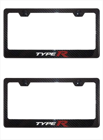 Type R Civic Racing Carbon Fiber Stainless-Steel License Plate Frame Cover for Honda Civic Type R Carbon Fiber(2) in Saudi Arabia