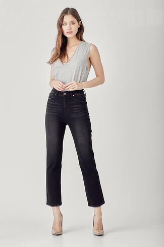 SALT TREE Risen Jeans - High Rise Crop Straight Jeans - RDP5250 in Saudi Arabia