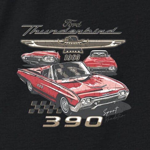 تي شيرت Ford Thunderbird 1963 Sport Roadster 390، كلاسيكي كلاسيكي لمحبي السيارات والشاحنات، تي شيرت رجالي ممتاز ثلاثي المزيج in Kuwait