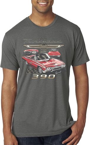 تي شيرت Ford Thunderbird 1963 Sport Roadster 390، كلاسيكي كلاسيكي لمحبي السيارات والشاحنات، تي شيرت رجالي ممتاز ثلاثي المزيج in Kuwait