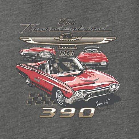 تي شيرت Ford Thunderbird 1963 Sport Roadster 390، كلاسيكي كلاسيكي لمحبي السيارات والشاحنات، تي شيرت رجالي ممتاز ثلاثي المزيج in Kuwait