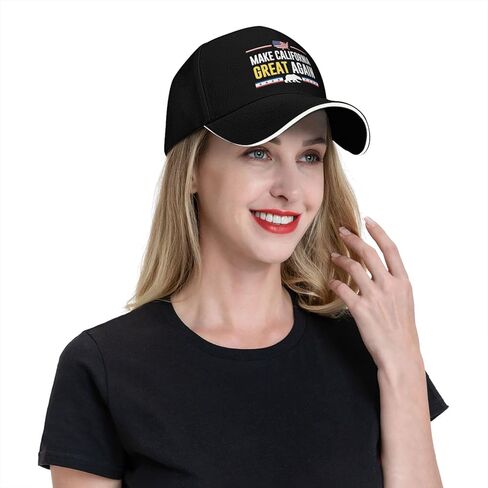قبعة بيسبول Make Ca California Great Again قبعة Mcga Trucker قبعة بيسبول Make Ca California Great Again للرجال والنساء باللون الأسود in Kuwait
