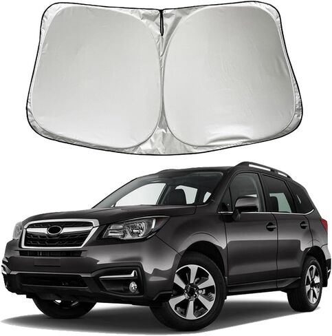 مظلة شمسية للزجاج الأمامي للسيارة متوافقة مع قاعدة Subaru Forester Crossover Base Premium Sport Limited 2018 2017 2016 2015 2014، حاجب شمسي لنافذة السيارة الأمامية القابلة للطي in Saudi Arabia