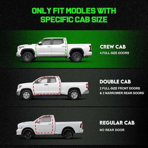 Suitable for 3-Inch Drop Step Running Boards for 2005-2023 Toyota Tacoma Double Cab/Crew Cab - Compatible with 4 Full-Size Doors (Driver & Passenger Side) Step Bars in Saudi Arabia