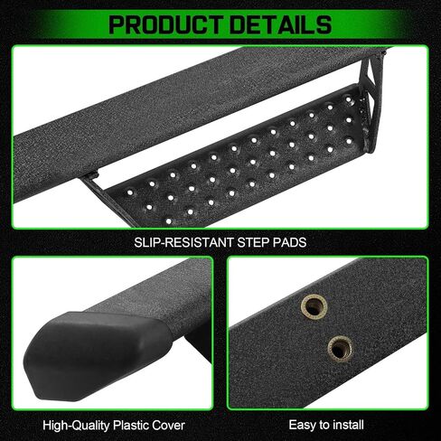 Suitable for 3-Inch Drop Step Running Boards for 2005-2023 Toyota Tacoma Double Cab/Crew Cab - Compatible with 4 Full-Size Doors (Driver & Passenger Side) Step Bars in Saudi Arabia