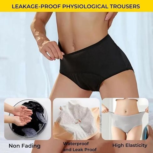 Washable & Reusable Leakproof Ladies Underwear 8Pcs Leakproof Panties for Over 60#s with Incontinence in Saudi Arabia