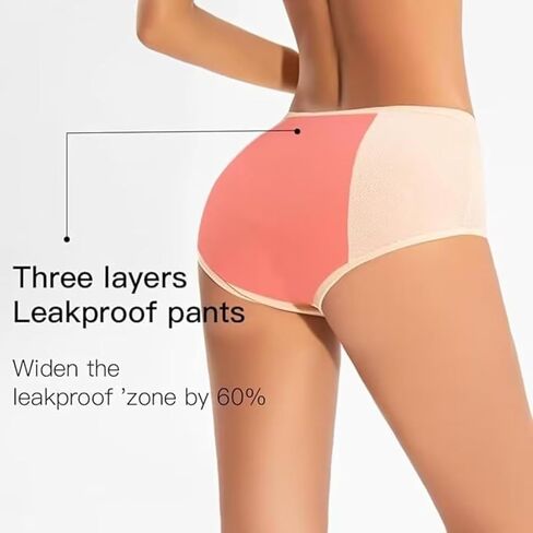 Washable & Reusable Leakproof Ladies Underwear 8Pcs Leakproof Panties for Over 60#s with Incontinence in Saudi Arabia